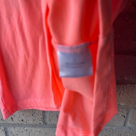 Electric Pink Breaded Racerback Tank Top Sz L Coral Pink Summer Loose Fit - Picture 6 of 8